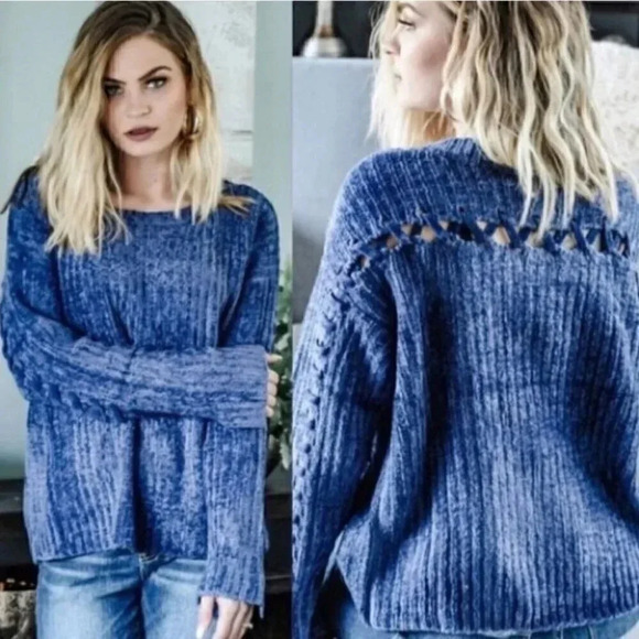 casual womens fall winter comfy SOFT CHENILLE SWEA - Picture 3 of 3